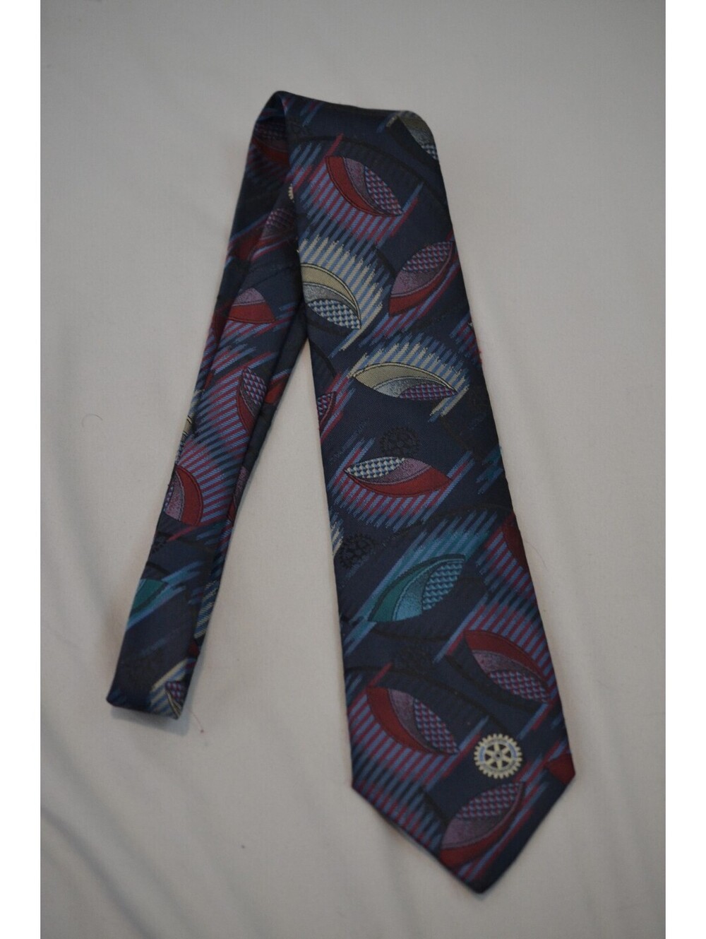Vintage Rotary International Toye Kenning Spencer Cornelia James Blue Tie